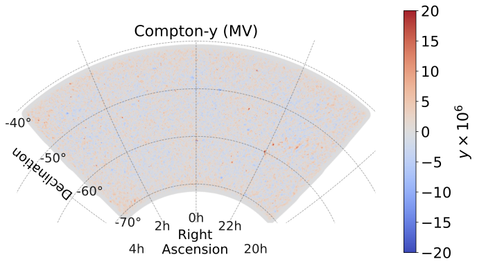 SPT-3G and Planck combined Compton-y map